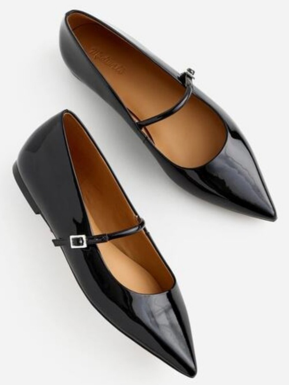 NWOT Madewell Elsie Pointed Patent Mary Jane Flats